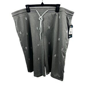 Bluegear NWT Big Mens Scuba Lounge Beach Embroidered Shorts Light Grey White 4XL